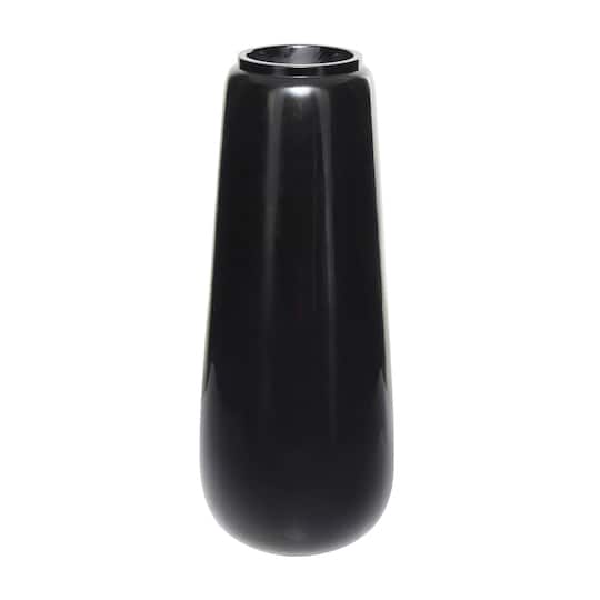 40" Black Modern Vase